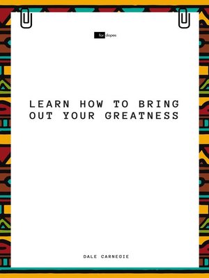 cover image of Learn How to Bring Out Your Greatness
